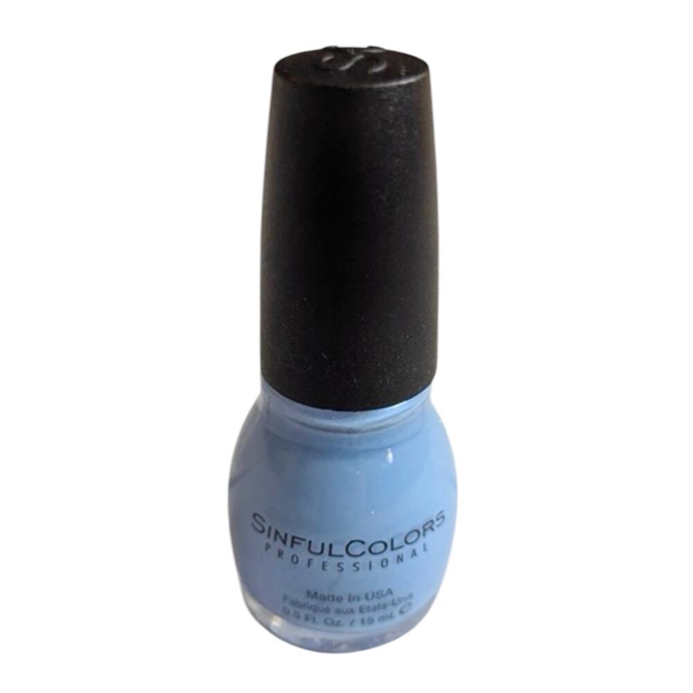 SinfulColors Professional Nail Polish Sail La Vie Cornflower Blue New